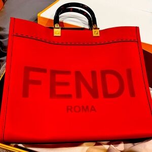 Brand New Specialty Ordered/Color Fendi Sunshine Tote Bag (Large) - Authentic